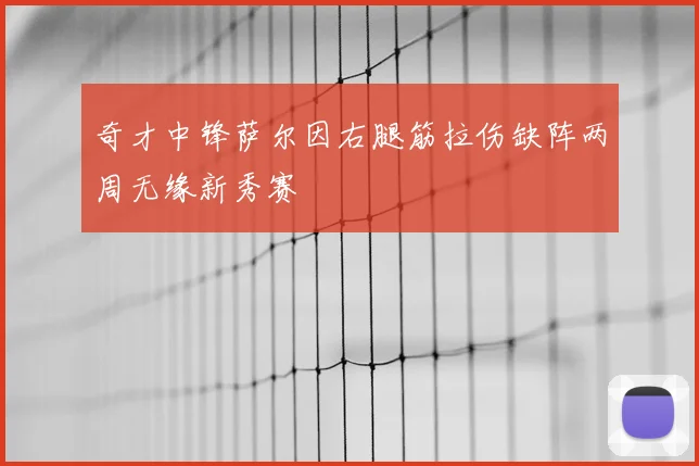 奇才中锋萨尔因右腿筋拉伤缺阵两周无缘新秀赛